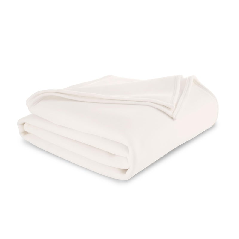 Vellux 1B07039 Original Insulating Core Hotel Style Solid blanket Machine Washable Soft Cozy Warm Pet Friendly Bed Sofa Blankets, King, Ivory - Image 1